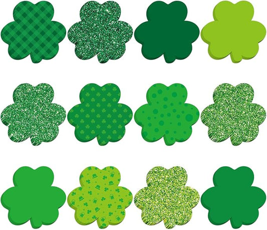 600 Sheets St Patrick's Day Sticky Notes, Lucky Shamrock Notepads Irish St. Patrick's Day Memo Pads for Home Office School Party Supplies