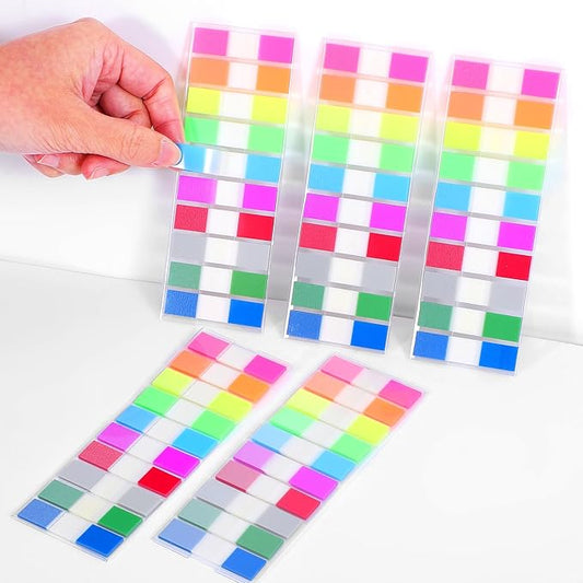 1600Pcs Book Annotation Tabs Sticky Tabs for Notebooks Page Markers Book Clear Sticky Notes Writable Small Colored Stickys Pop Up Index Tab for Planner Classify Files Teacher Supplies