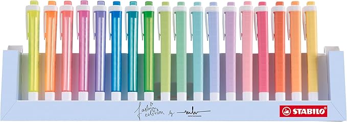 STABILO Highlighter swing cool - Deskset of 18-8 x Neon Colors + 10 x Pastel Colors, Portable, Clip Closure