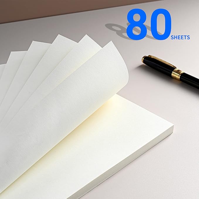 A5 Refillable Paper, A5 Blank Refill Paper, A5 Binder Refills for 6-Ring Binders Planner Traveller Journal Notebook Dairy,Filler Paper Insert, 80 Sheets 160 Pages, Blank