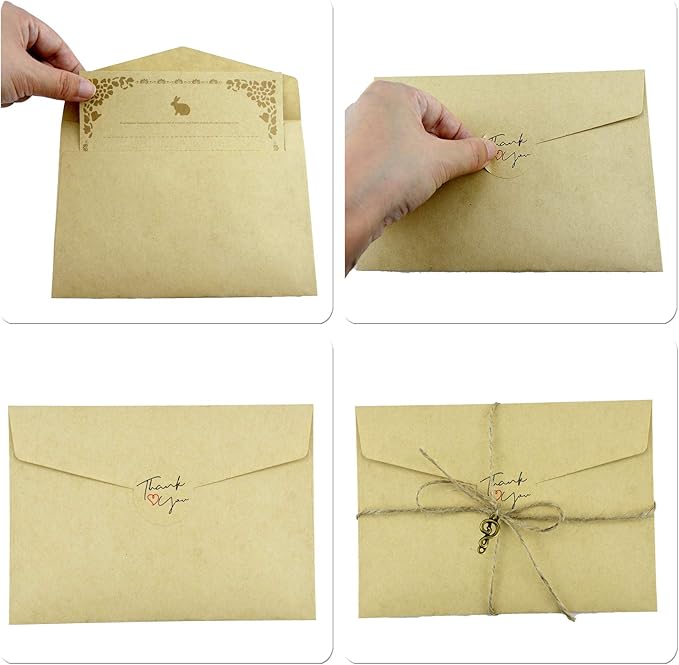 Dxhycc Vintage Stationary Paper and Envelopes Set, Aged Paper Writing Paper Stationery Set for Writing Printing
