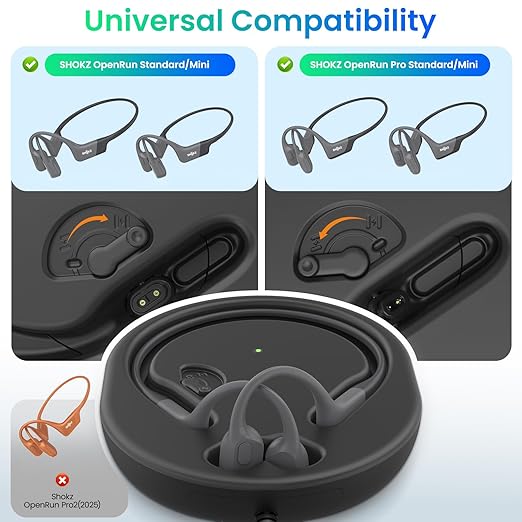 Charging Stand Compatible with Shokz Charging Cable, 3.93ft Magnetic Charger Cable USB, Wireless Charger Cord for Shokz Headphones OpenRun Pro,OpenRun,OpenRun Mini, OpenRun Pro Mini