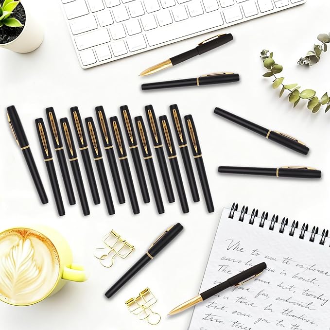 30 Pcs Gel Pens Black Fine Point Smooth Writing Pens, Gel Ink Rollerball Pens 0.7mm,for Office for School, Back to School Supplies