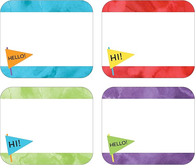 Carson Dellosa Celebrate Learning 40PC Name Tags, Hello My Name is Stickers, Nametags for Daycare Labels, Locker Organization, Back to School Decor, Classroom Essentials, and Teacher Supplies