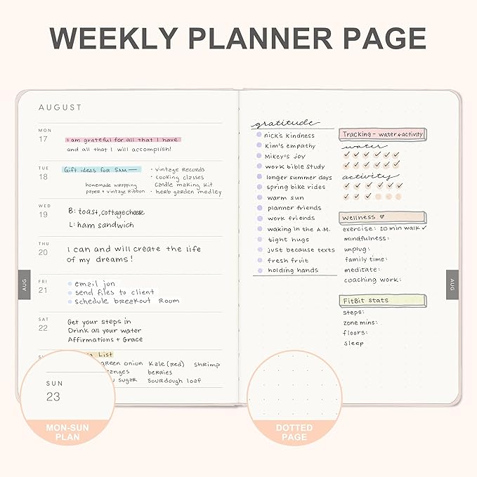 And Per Se 2026 Planner, 15 Months Hardcover Daily, Weekly & Monthly Planner, A5 size, 100GSM Thick Paper, Back Pocket, 5.7" x 8"(Botanical Floral)