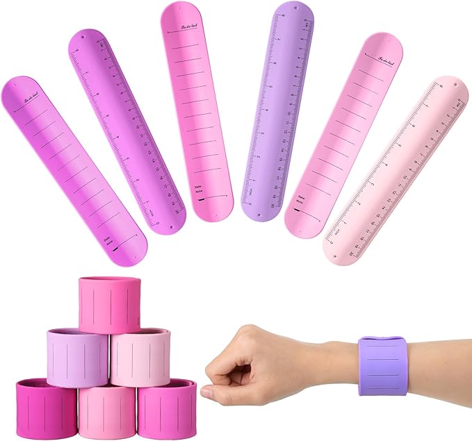 6 Pcs Nurse Silicone Bracelet to Do List Slap Silicone Reminder Bracelet Reusable Wearable Wrist Waterproof for Work Wrist Strap(Elegant Color,Classic Style)