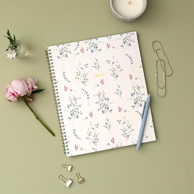 Blue Sky The Everygirl 2026 Weekly and Monthly Planner Calendar, January 2026 - December 2026, 8.5" x 11", Flexible Cover, Durable Twin Wire Binding, Storage Pocket, Includes Stickers, Marisa