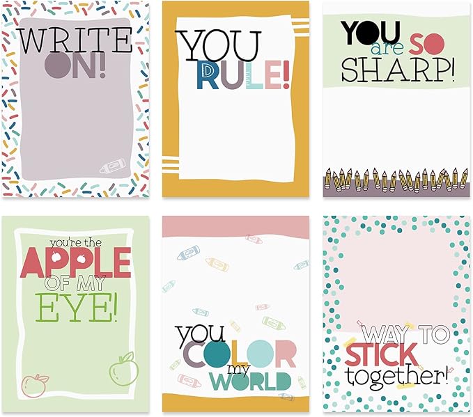 Modern Teacher Sticky Note Pads / 3" x 4" Education Sticky Notes/Set of 6 Pads/Empowering Quotes Teacher Gift/Made in USA