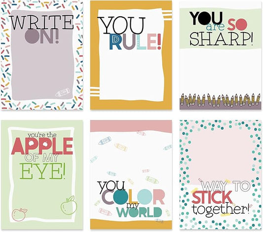 Modern Teacher Sticky Note Pads / 3" x 4" Education Sticky Notes/Set of 6 Pads/Empowering Quotes Teacher Gift/Made in USA