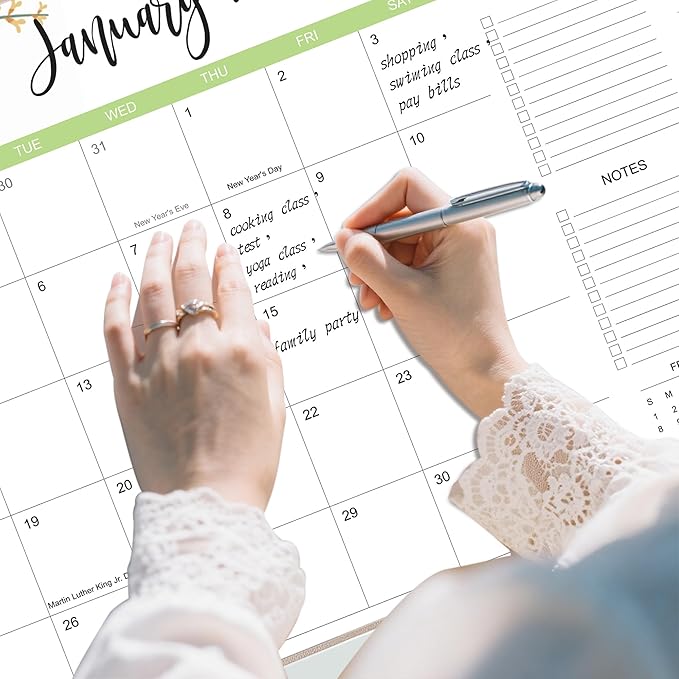 Desk Calendar 2026-2027 with Desk Mat – 22" x 17" Large Desk Pad Calendar Runs from January 2026 to June 2027, Floral Design Desktop Calendar with To-Do, Notes for Planning, Organizing, and Scheduling Your Life (Apricot)
