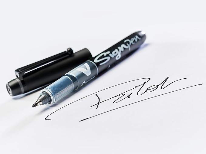 Pilot V-Sign Pen Liquid Ink Tip - Black (Pack of 4)