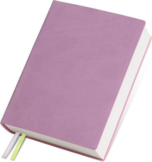 DreamDove Thick Blank Journal Notebook 400Pages Hardcover Sketch Book Notebook Blank Journal Unlined No Lines Soft Leather Cover A6 (3.9 × 5.5) Journal Leather Notepad Drawing Book Memo Writing Sketch Pad Diary Notebook (Taro Purple-400 Page)