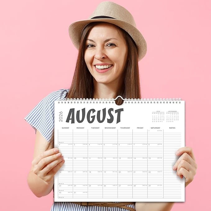 2026 Calendar , 2025-2026 Calendar Wall from Jul. 2025 to Dec. 2026, 14.7" X 11.5" Paper Monthly Planner Wall Hanging Calendar with Thick Paper for Office Home Planning & Organizing (wall calendar B)