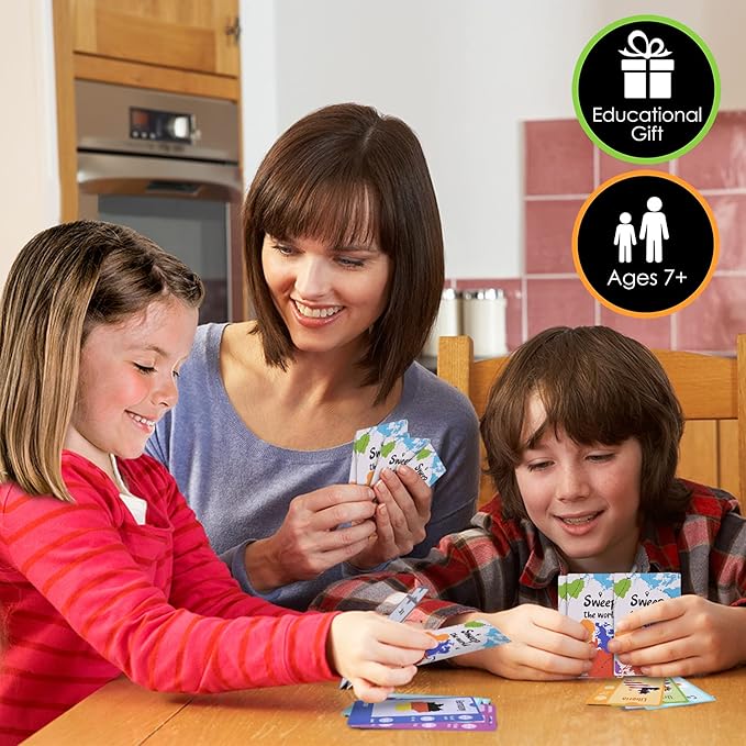 Sweep the World Card Game – Interactive Geography with All The Countries of The World – Educational, Competitive & Fun for Kids, Teens & All Ages - Learning Game for The Whole Family