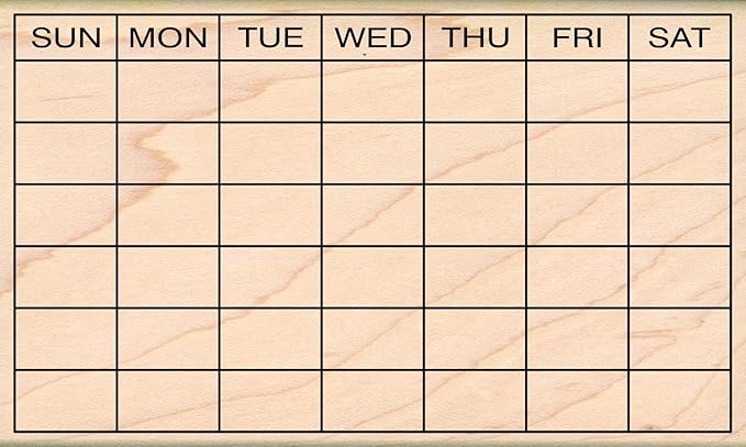 Stamps by Impression Journal, Habit Tracker, Calendar Rubber Stamp 2.75" x 4.75" 6 Row ST 1320