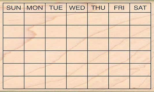 Stamps by Impression Journal, Habit Tracker, Calendar Rubber Stamp 2.75" x 4.75" 6 Row ST 1320