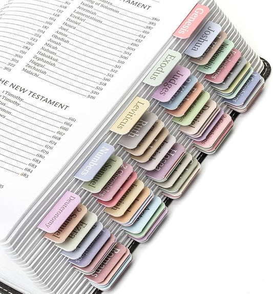 Mr. Pen- Bible Tabs, 75 Tabs, Minimal Morandi, Laminated Bible Tabs for Women and Men, Bible Tabs for Study Bible, Large Print Bible Index Tabs, Bible Book Tabs, Bible Labels Tabs, Mr. Pen Bible Tabs
