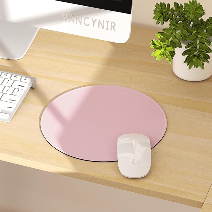 Mouse Pad for Desk, Small Cute Mousepad with Non-Slip Base, Round Mouse Pads for Wireless Mouse Laptop Gaming, Computer Mouse Mat for Women Home Office Travel Desk Accessories