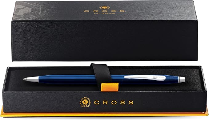Cross Special Collection Classic Century Pearlescent Blue PVD Barrel and Polished Appointments Ballpoint Pen