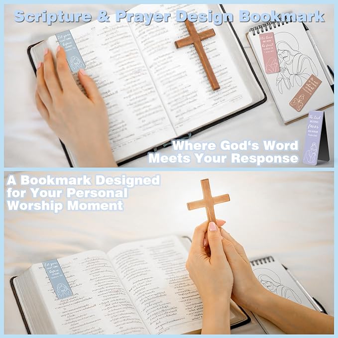 45 Pcs Bible Study Supplies, Bible Study Kit Journaling Supplies with 12 Bible Highlighters No Bleed and Tabs, 6 Pens, 6 Bookmarks, Books of the Bible Sticker and More, Christian Gifts for Women