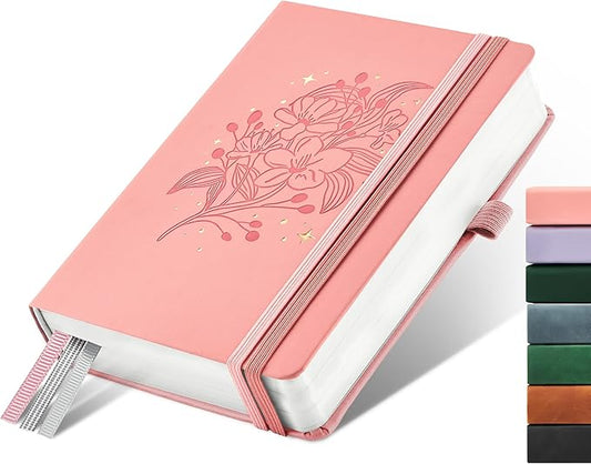 &And Per Se Lined Journal Notebook for Women&Men with Pattern, 365 Pages, 5.7'' x 8'' 100GSM Thick Paper, A5 Journals for Writing, Valentine's Day Gift Journal for Her (Blush)