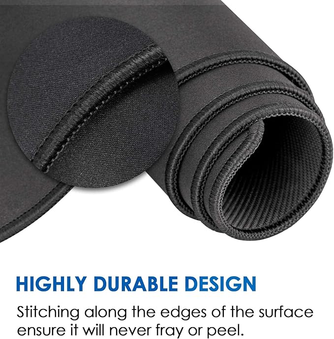 KTRIO Large Gaming Mouse Pad Desk Mat, Superior Micro-Weave Cloth for Precise Mouse Control, Non-Slip Rubber Base, Stitched Edges, Water-Resistant, for Gamer, Office & Home, 35.4" x 15.7" inches