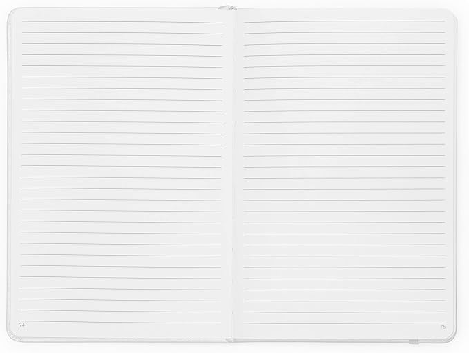 Minimalism Art, Premium Hard Cover Notebook Journal, Classic 5" x 8.3", 122 Numbered Pages, Gusseted Pocket, Ribbon Bookmark, Extra Thick Ink-Proof Paper 120gsm, San Francisco (Ruled, White)