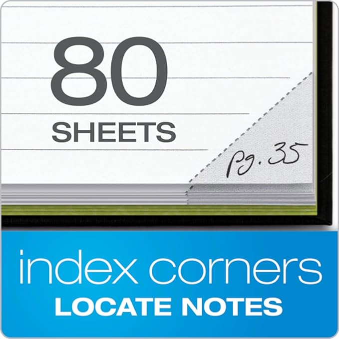 Oxford Idea Collective Business Notebook, 11 x 8.5, Double Wire, Case Bound, Black, 80 sheets (56895)