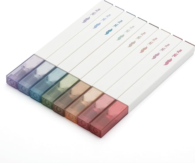 Mr. Pen Aesthetic Highlighters - 8 pcs, Vintage Color, Chisel Tip, Assorted Colors, No Bleed Bible Highlighters