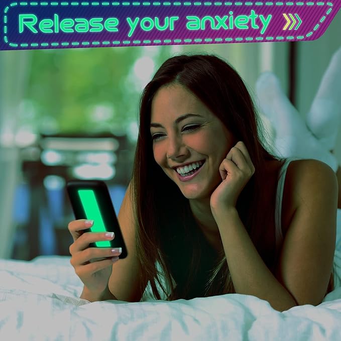 36 Pcs Anxiety Sensory Stickers Strips Adhesive Textured Mental Health Calm Stickers Mindfulness Fidget Decals Stress Anxiety Relief Items for Therapy Office Desk(Color Luminous)