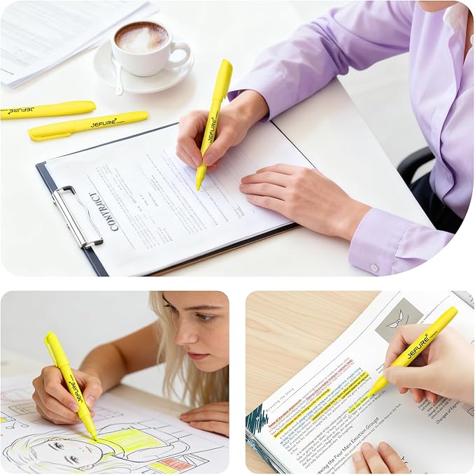36 Pcs Highlighters, Chisel Tip, yellow Bible Highlighters Bulk - Quick Dry, Ideal for Studying, Note-Taking, School Supplies for Teachers