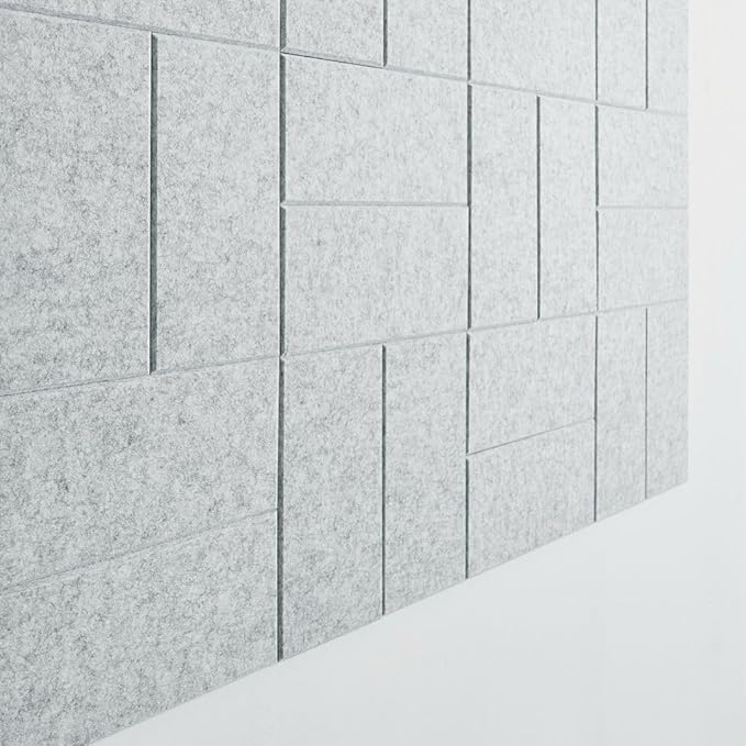 Large Bulletin Board 48x36- Office Wall Organizer to Replace Your Old Cork Boards for Walls for Office Decor -24-Pack Felt Wall Tiles for Home Office Decor as Photo Board (Marble)