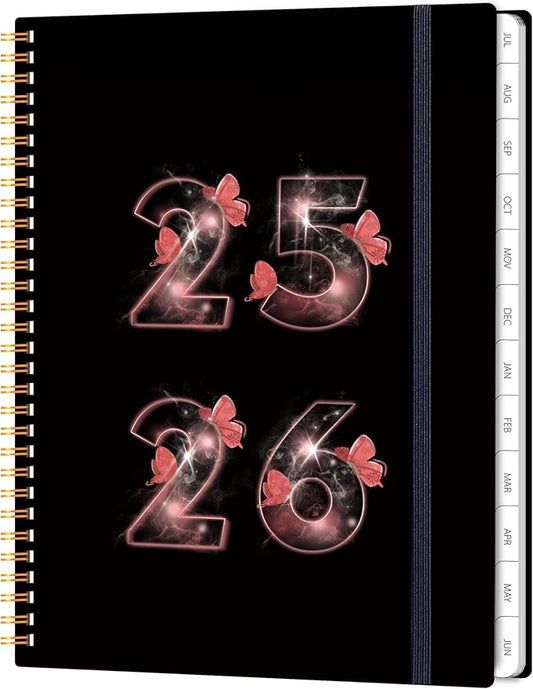 Academic Planner 2026, 8.5" x 11" Weekly & Monthly Calendar from Jan 2026 - June 2026, 6 Month Daily Planner with Tabs Elastic Closure, Ample Writing Space, Perfect for Office, Home and School
