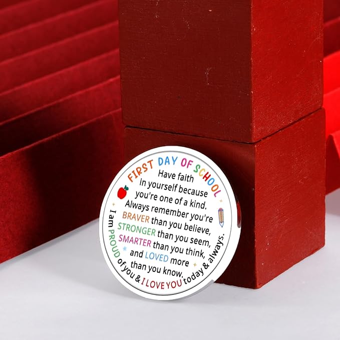VANLOVEMAC First Day of School Gifts Dorm Room Essentials for Girls Boys Back to School Gifts Inspirational Pocket Hug