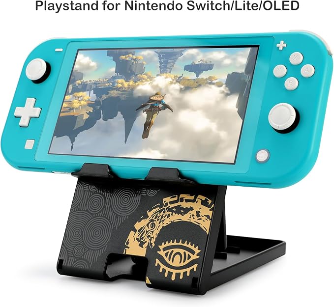 Tscope Cute Switch Stand for Nintendo, for Zleda Tears of The Kingdom Switch 2 / Lite Holder Bracket, Adjustable Foldable Portable Compact Playstand for OLED