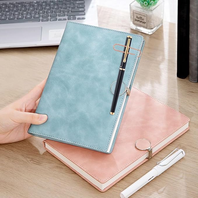 12Pcs Pen Holder Clips - Pen Holding Paper Clips Metal for Notebooks, Decorative Pencil Clip Organizer, Multi-Functional Bookmark & Card Holder for Desk Organization Rose Gold