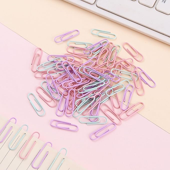 Macaron Colored Paper Clips,450 pcs Paper Clips Assorted Sizes, Large Small（1.1 inch & 2 inch） Paperclips, Paper Clip for Paperwork Office School and Personal Use