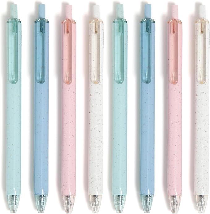 U Brands U-Eco Gel Ink Pens, Pastel Speckle, 4 Count (4375T06-48) (Pack of 2)