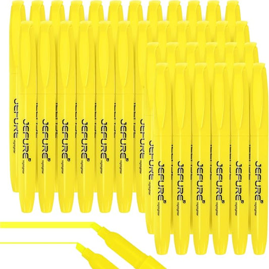 36 Pcs Highlighters, Chisel Tip, yellow Bible Highlighters Bulk - Quick Dry, Ideal for Studying, Note-Taking, School Supplies for Teachers