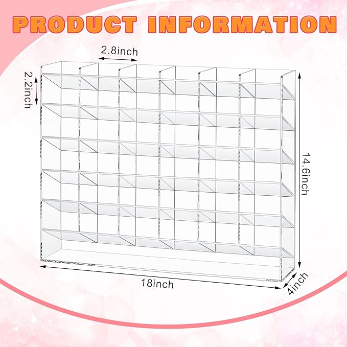 Acrylic Pen Organizer Storage for 420 Markers Vertical Marker Organizer Acrylic Pen Display Holder for Office Desk Desktop Stationery Pencil Storage, Clear, 18 x 4 x 14.5 Inch
