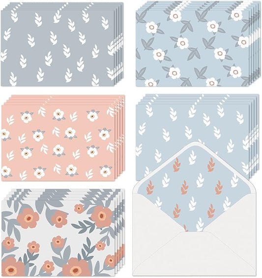 Blank Cards with Envelopes All Occasion 30-Blank Note Cards with Envelopes & Stickers | 4” x 6” Blank Greeting Cards Stationary Cards set | Assortment of Colored Stationary Plain Greeting Cards.
