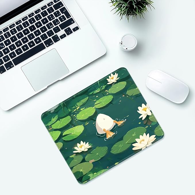 Cute Goose Desk Pad Mat with Stitched Edges and Non-Slip Rubber Base, Premium-Textured Mouse Pad for Laptop, Computer & PC, Gaming & Working, Waterproof Mousepad