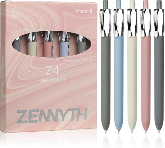 Ddaowanx Gel Pens,5Pcs Fine Point Smooth Writing Pens,0.5mm Quick Dry Black Ink for Journaling,Writing,Note Taking,Office&School Supplies,Aesthetic Desk Accessories for Women