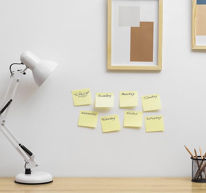 2400 Sheets Mini Sticky Notes Yellow 2 x 1.5in, Small Sticky Pads, 24 Pack Notes Pads Memo Pads,Strong Self-Adhesive Notes,Bulk Tiny Pads Easy to Post Notes for Home, Office, School(100 Sheets/Pad)