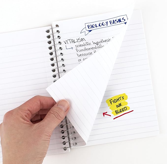 Five Star Spiral Notebook, 1 Subject, College Ruled Paper, 4-3/8" x 7", Personal Size, 80 Sheets, Fights Ink Bleed, Water Resistant Cover, Tidewater Blue (450048CG1-ECM)