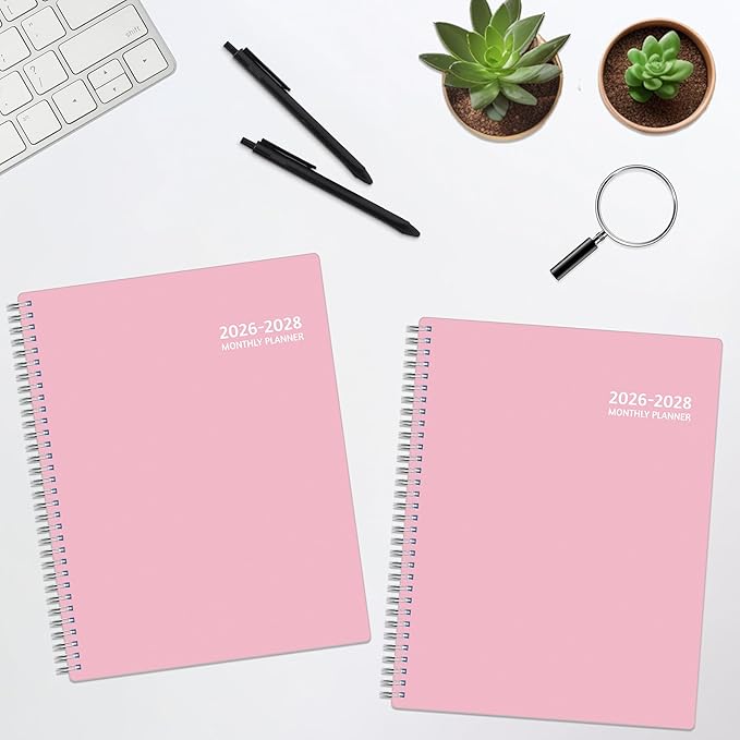 Monthly Planner 2026-2028, 36 Months Calendar Planner 2026-2028 from Jan 2026 – Dec 2028, 8.5'' x 11'' with Ruled Spread, Flexible Cover, Spiral Wirebound, Pocket, Coated Tabs, Notes ＆ Habit Tracker