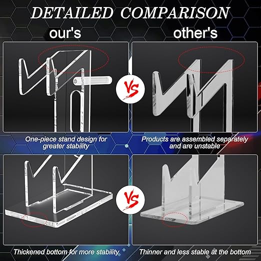 FYY Game Controller Holder 3 Tiers - Universal Dual Stand and Headphone Holder, Acrylic Clear Display Compatible With Nintendo Switch, Xbox, PS5, PS4 - Desk Mounts for Controllers