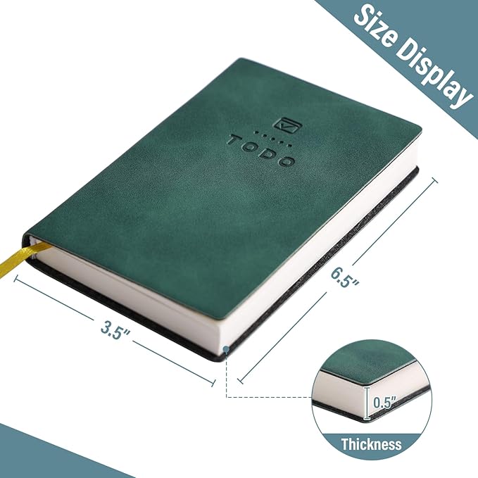 Tiita to Do List Notebook 98 Pages Daily to Do List Notepad for Work Pocket to Do List Undated Daily Planner 4.2"x 2.8" Small Checklist Notebook Green