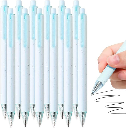 RIANCY Premium Blue Gel Pens - Smooth Writing, Quick Dry, Set of 12 - Ideal for Journaling, Note-Taking, Art Supplies