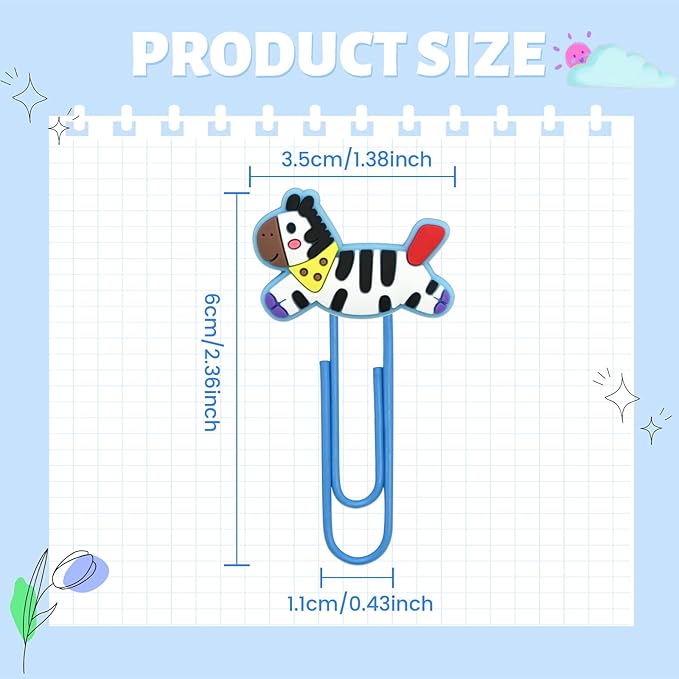 Cute Paper Clips, 25Pcs Cute Pet Bookmark Paperclips Bulk Metal Fun Sausage Animal Planner Clip Charms Clamp Desk Accessories Stationery Colorful Office Supplies Gifts for Student Teacher Party Decor